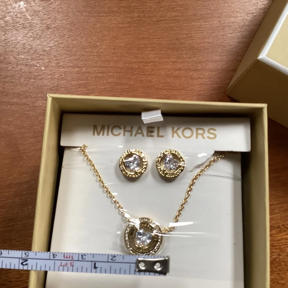 Michael Kors Jewelry Set Necklace and Earrings New in Box
